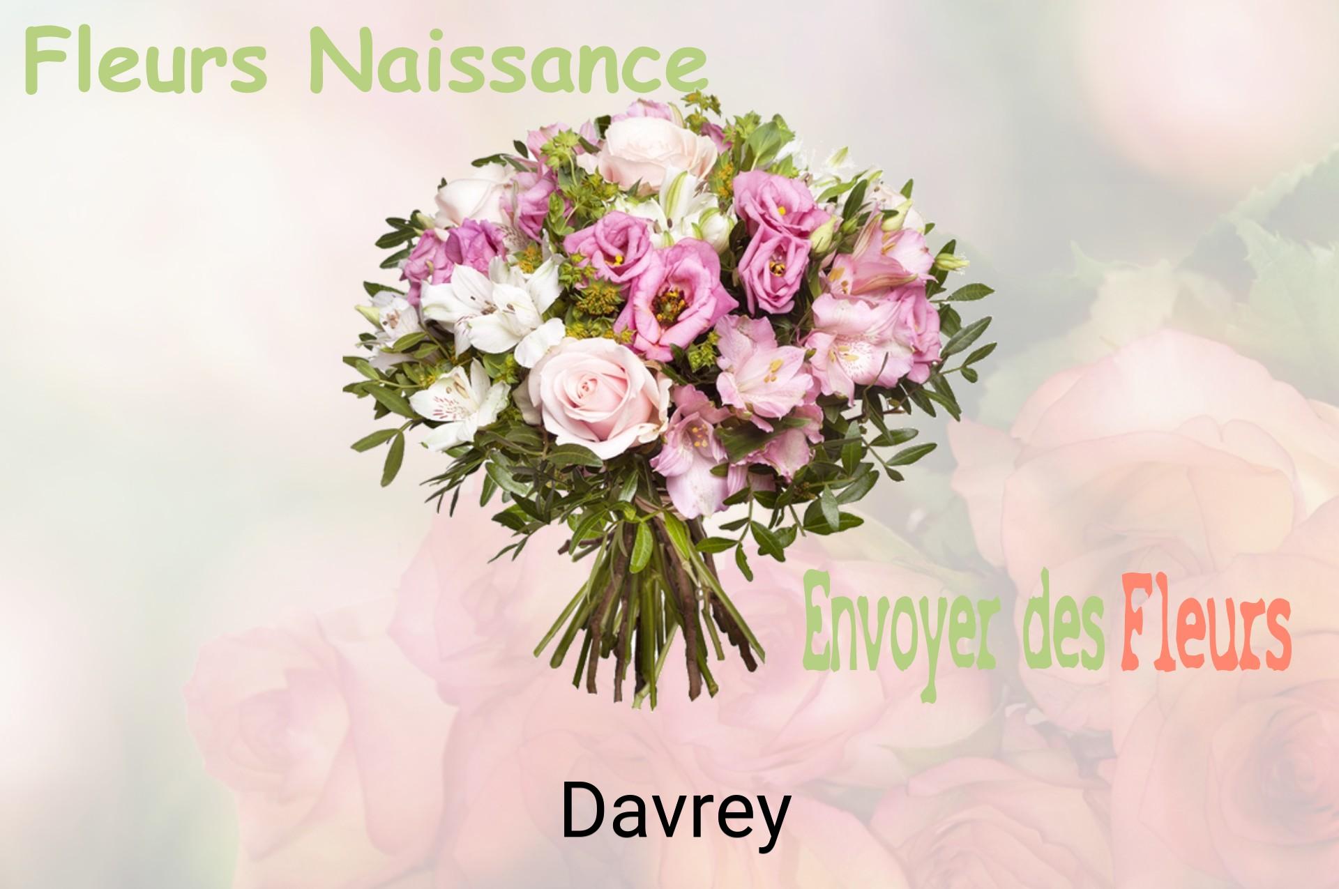Bouquet de fleurs de naissance livré à Davrey
